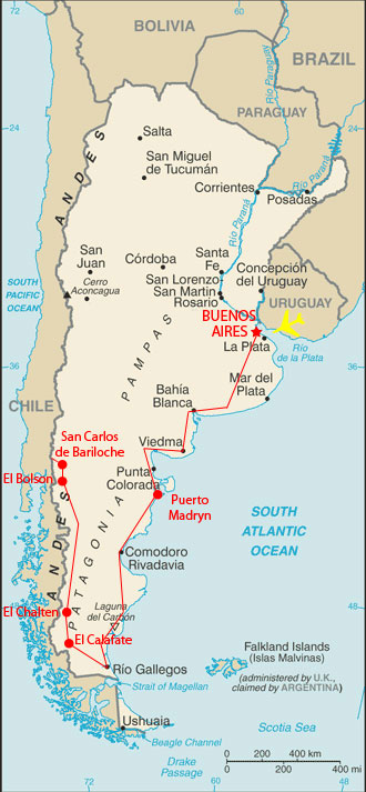 Nos escales en Argentine