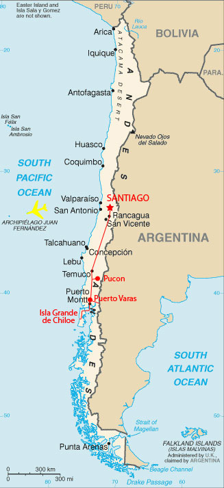 Nos escales au Chili