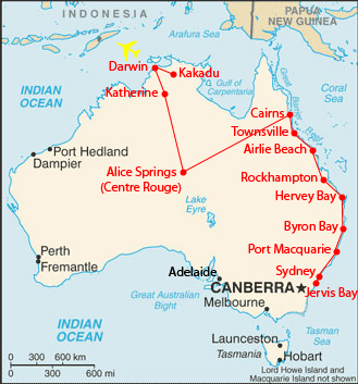 Nos escales en Australie